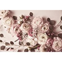 A.S. CREATIONS A.s.creations - DD119881 FlatLayFlower ARTist fototapete rosen blumen natur 270 x 400 cm (4 Teile) | Online Fototapeten bestellen - Pink / Rosa, Weiß