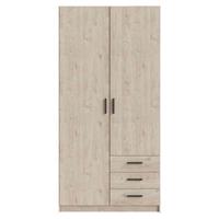 Leen Bakker Kledingkast Sprint 2-deurs - eikenkleur - 200x98,5x50 cm