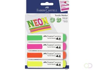 Faber Castell textielmarkers Neon 1 2 5 mm 4 stuks