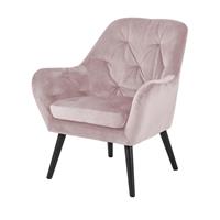 Lisomme Arian velvet fauteuil - Oud roze