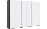 Goossens Kledingkast Easy Storage Ddk, Kledingkast 304 cm breed, 220 cm hoog, 6x glas draaideur