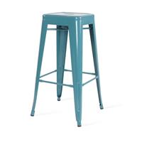 Legend Metalen café barkruk - 77 cm hoog - Zee blauw