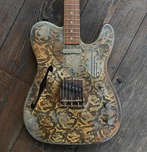 James Trussart - Steelcaster Deluxe - Roses Engraved - Gitaar