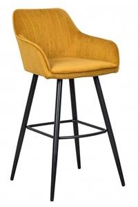 Barkruk Turin Mosterdgeel Fluweel - 40437
