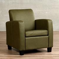 ShopX Leren fauteuil joy groen, groen leer, groene stoel