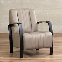 ShopX Leren fauteuil glamour bruin, bruin leer, bruine stoel