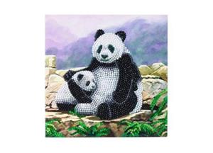 CRAFT Buddy Panda, 18x18cm Crystal Art Card