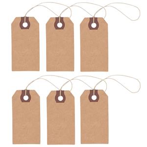 72x Cadeau tags/labels kraftpapier/karton 9 cm -