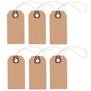 72x Cadeau tags/labels kraftpapier/karton 9 cm -