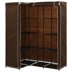 vidaXL Eckkleiderschrank Braun 130 x 87 x 169 cm 