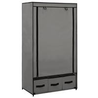 vidaXL Kleiderschrank Grau 87 x 49 x 159 cm Stoff 