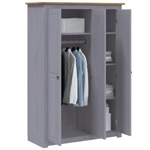 vidaXL Kledingkast Panama Range 118x50x171,5 cm grenenhout grijs
