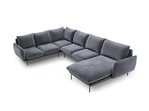 Cosmopolitan Design | Hoekbank Vienna Black links velvet