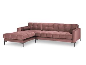 Cosmopolitan Design | Hoekbank Bali Black links velvet