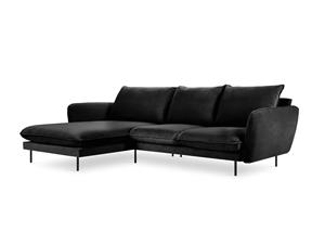 Cosmopolitan Design | Hoekbank Vienna Black links velvet