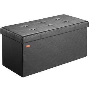 Klapbare bank/zitkruk MDF - 80x40x40 cm zwart
