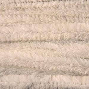 10x Wit chenille draad 14 mm x 50 cm -