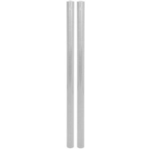 Bellatio 2x rollen inpakpapier/cadeaupapier zilver met glitters 70 x 150 cm -