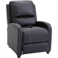 HOMCOM massagestoel tv-stoel relaxstoel woonkamer 165° helling kunstleer metaal zwart 70 x 88 x 100 cm
