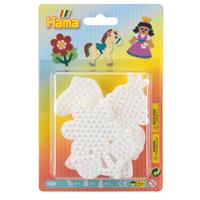 noname HAMA Bügelperlen Blister 3 Stiftplatten Prinzessin/Blume/Pony 4571