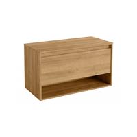 Fackelmann NATURA Waschtischunterschrank 94 cm breit, Braun hell-'79712' - 