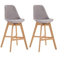 CLP Set van 2 barkrukken Cannes Natura Frame Fluweel