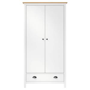 vidaXL Kleiderschrank mit 2 Türen Hill Range Weiß 89x50x170 cm Kiefer 