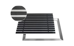 Fußmatte ACO Eingangsmatte 100x50cm Gummi schwarz mit ALU Winkelrahmen Fußmatte Türmatte Abstreifer, ACO Severin Ahlmann GmbH & Co. KG, rechteckig, Höhe: 26 mm, geeignet für