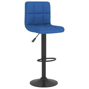 vidaXL Barkrukken 2 st stof blauw