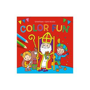 Deltas kleurboek Color Fun Sinterklaas junior 22 x 22 cm rood