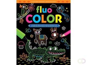 Deltas kleurboek Fluo Color junior 30,4 x 25,1 cm papier zwart