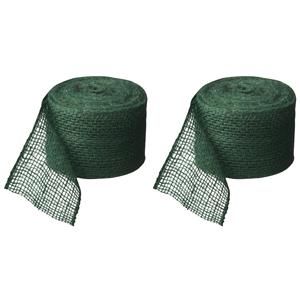 Nature Juteband groen 10 cm x 50 meter hobby/knutselmateriaal -