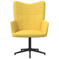 vidaXL Relaxstoel stof mosterdgeel