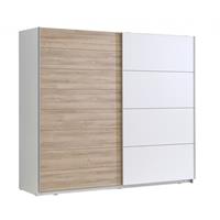 FORTE MÖBEL JWS328E3-C517 JAWA Bianco Eiche Nb. / weiß Schwebetürenschrank Schiebetüren Kleiderschrank ca. 200 x-'SW13270'