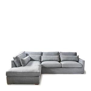 Rivièra Maison Loungebank 'Brompton Cross' Links, Cotton, kleur Ice Blue