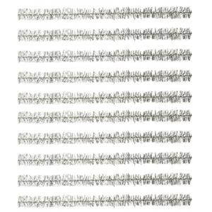 Rayher hobby materialen 40x stuks zilver chenilledraad met glitters 50 cm -