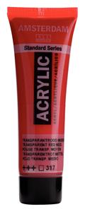 Talens Amsterdam Acrylverf 20 ml- Transparant rood middel 317