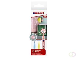 Edding lakmarker 751/3, pastel geassorteerde kleuren