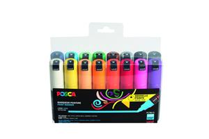 Posca paintmarker PC-7M, set van 16 stuks in geassorteerde kleuren