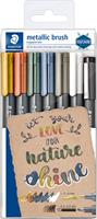 Staedtler Metallic brushpen 8321, set van 7 kleuren