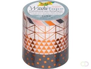 Folia washi tape koper, pak met 4 stuks