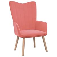 vidaXL Relaxstoel fluweel roze