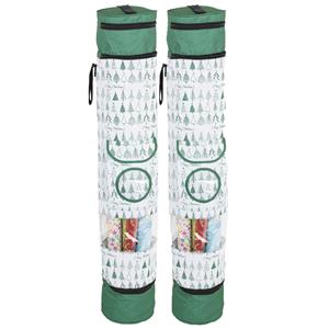 Bellatio 2x stuks inpakpapier/cadeaupapier opruimen opbergtassen -