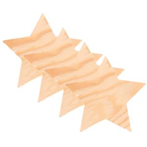 8x stuks houten hobby sterren 8 cm -