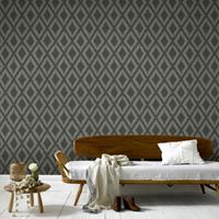 Wow Vliestapete - Ikat Grau - 10m x 52cm