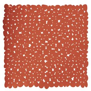 MSV Douche/bad anti-slip mat - badkamer - pvc - terracotta - 53 x 53 cm - Badmatjes