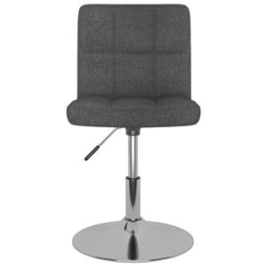vidaxl Barkruk draaibaar stof donkergrijs
