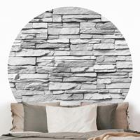 Bilderwelten Runde Tapete selbstklebend - Ashlar Masonry Größe HxB: 244cm x 244cm
