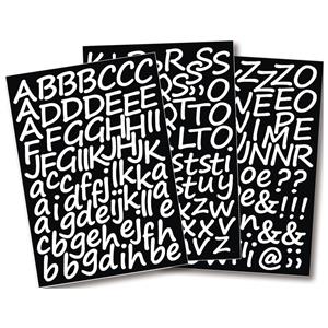 Rayher hobby materialen 2x Setjes alfabet plakletter stickers ongeveer 3 cm -