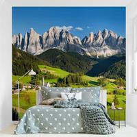 Bilderwelten Vliestapete - Geislerspitzen in Südtirol - Fototapete Quadrat Größe HxB: 192cm x 192cm